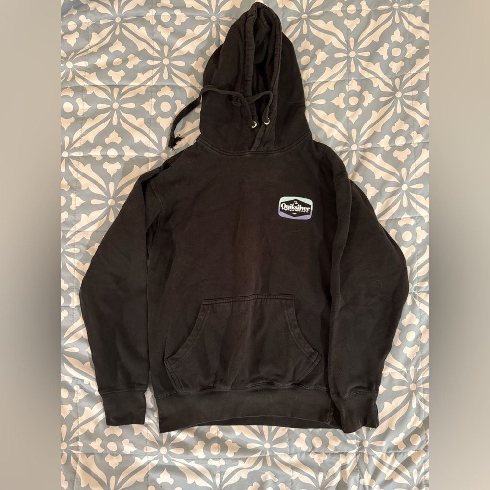 Quiksilver Black Sweatshirt Classic Pullover Hoodie